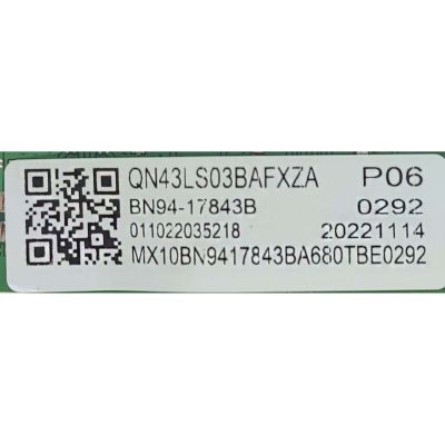 MAIN PARA TV SAMSUNG / NUMERO DE PARTE BN94-17843B / BN97-19791A / BN9417843B / 20221114 / PANEL CY-QB043HHHV1H / MODELO QN43LS03BAFXZA CA02	 - Imagen 2